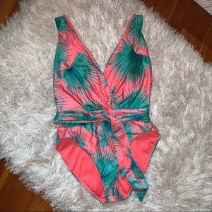 Victoria Secret Palm One Piece Bikini Size Large